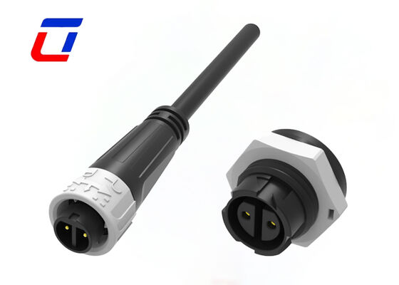 IP67 M16 10A 2 πιν υδατοασφαλείς συνδετήρες ODM Push Lock κυκλικός σύνδεσμος τροφοδοσίας καλωδίου