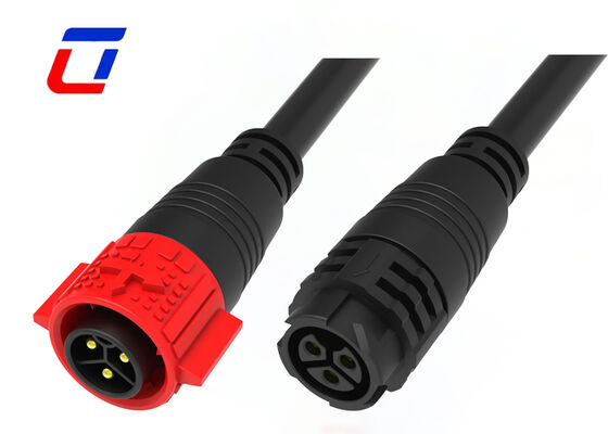 M19 Άνω ρεύματος συνεχούς ρεύματος 20A IP67 Ηλιακοί σύνδεσμοι 3 πιν σύνδεσμος γρήγορου κλειδαριού