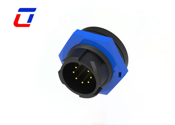 Πιστοποίηση CE M19 7 Pin Outdoor Waterproof Connector Έλεγχος LED IP67 Molded Cable Connectors