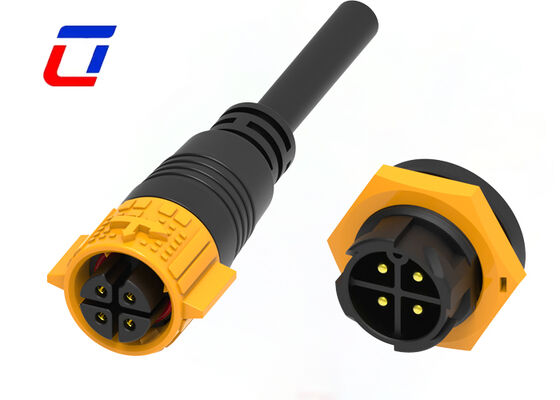 PA66 15A M19 4 Pin Connector Στρογγυλό Αδιάβροχο Γρήγορο Κλειδί Βιομηχανικοί Συνετήρες Ενέργειας