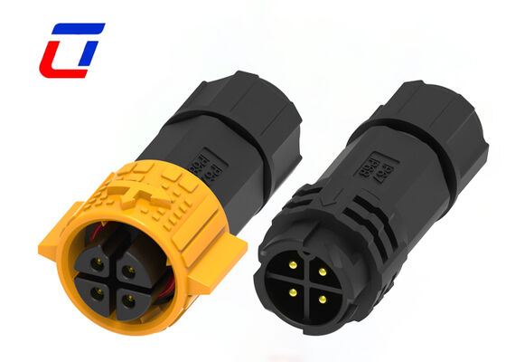 PA66 15A M19 4 Pin Connector Στρογγυλό Αδιάβροχο Γρήγορο Κλειδί Βιομηχανικοί Συνετήρες Ενέργειας
