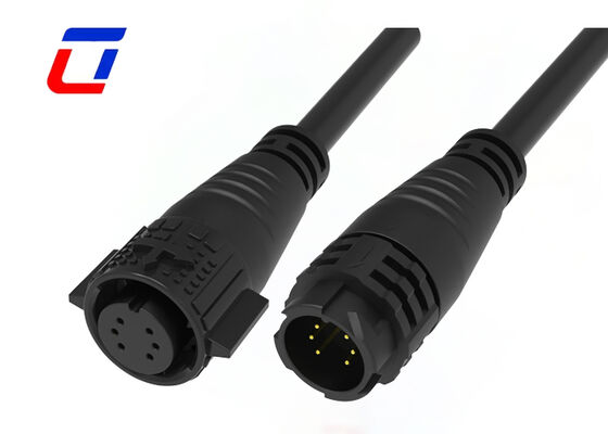 M19 6 Pin 10A Επιχρυσωμένοι συρμάτινοι σύνδεσμοι PA66 Αδιάβροχος σύνδεσμος δεδομένων