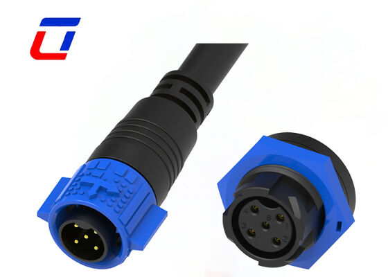 M19 5 Pin 20A Power DC Waterproof Connector Push Locking Male Female Connector