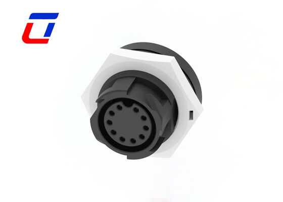 300V M19 10 ακίδων Αδιάβροχη σύνδεση δεδομένων Push Locking Κυκλική αρσενική θηλυκή υποδοχή