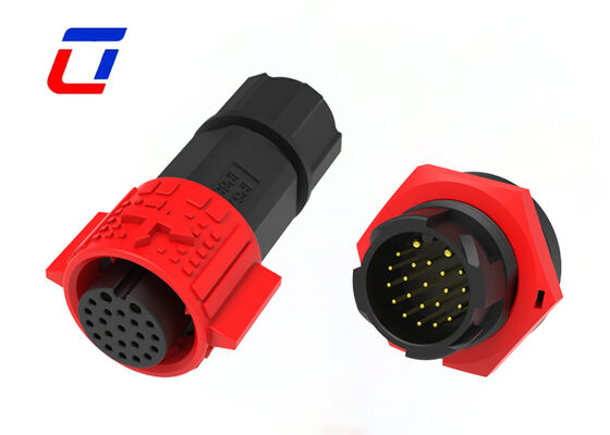 M19 2+20 Circular Multi Pin Connectors Plastic PA66 Power Data Quick Lock Connector