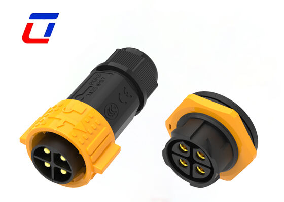 M25 600V 50A Αδιάβροχο DC συνδετήρα ηλεκτρικής ενέργειας πλαστικό ανδρικό θηλυκό συνδετήρες 4 πιν