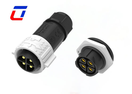 M25 600V 50A Αδιάβροχο DC συνδετήρα ηλεκτρικής ενέργειας πλαστικό ανδρικό θηλυκό συνδετήρες 4 πιν