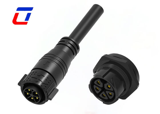 M25 20A 5 πιν ηλεκτρικές ανδρικές θηλυκές συνδέσεις RoHS πλαστικό PA66 σύνδεσμος ρεύματος Push Lock