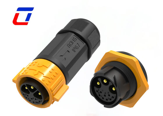 PA66 M25 Βύσμα και πρίζα 12 ακίδων Quick Lock IP67 Σύνδεσμος πολλαπλών ακίδων για νέα ενέργεια