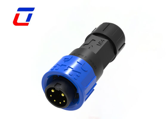 M16 2+4 ακίδων Πλαστικός κυκλικός σύνδεσμος 300V Αδιάβροχοι σύνδεσμοι ηλεκτρικού σήματος εξωτερικού χώρου