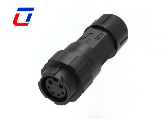 M16 2+4 ακίδων Πλαστικός κυκλικός σύνδεσμος 300V Αδιάβροχοι σύνδεσμοι ηλεκτρικού σήματος εξωτερικού χώρου