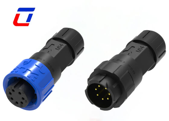 Χαμηλή τάση 300V M16 7 Pin Data Quick Connector IP67 Αδιάβροχο αρσενικό θηλυκό σύνδεσμο Κίνα