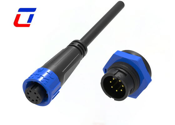 Χαμηλή τάση 300V M16 7 Pin Data Quick Connector IP67 Αδιάβροχο αρσενικό θηλυκό σύνδεσμο Κίνα