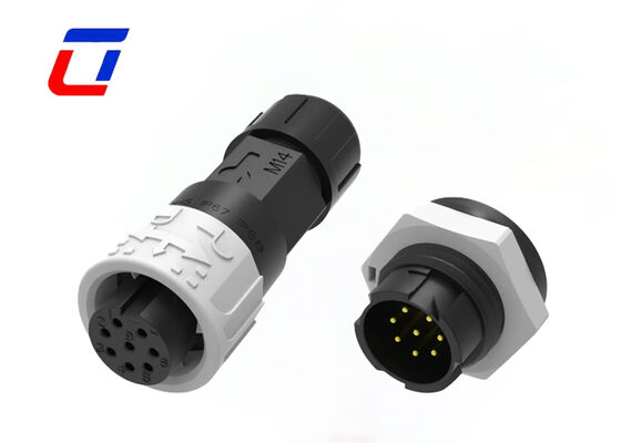 M16 8 Pin LED Wire To Wire/Board Connector 300V Αδιάβροχες συνδέσεις φωτισμού τοπίου