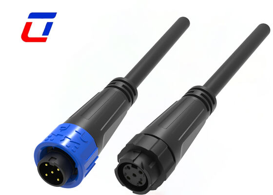 8A M16 5 ακίδων IP67 Υποδοχές τροφοδοσίας ODM εξωτερικού χώρου, αδιάβροχη υποδοχή κλειδώματος ώθησης