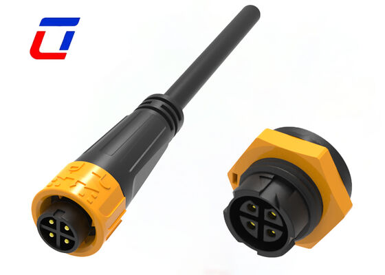 10A M16 4 πιν IP67 σύνδεσμος ρεύματος 300V Άντρας προς θηλυκό Αδιάβροχο γρήγορο σύνδεσμο