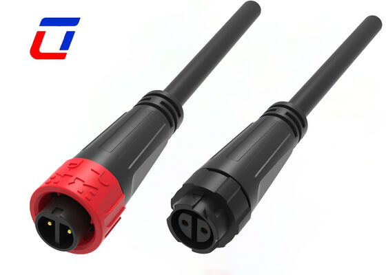 10A M16 2 Pin IP67 Αδιάβροχος σύνδεσμος ηλεκτρικής ενέργειας πλαστικό PA66 DC αρσενικό θηλυκό σύνδεσμο