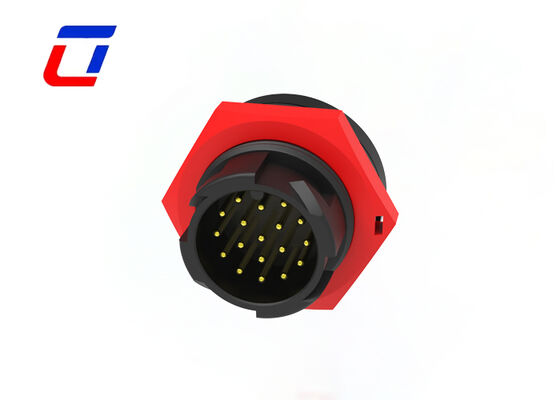 5A IP67 M19 Αδιάβροχοι συνδετήρες πλέγματος και πρίζας πλαστικού PA66 18 Pin Data Connector