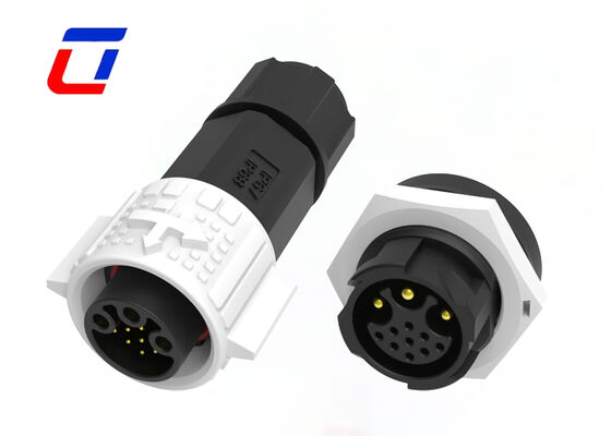 M19 Aging Resistant IP67 Circular Waterproof Connector 300V 3+9 Pin Quick Release