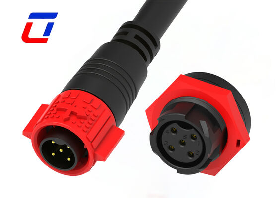 20A 5 Pin Power Waterproof Cable Connector M19 Βιομηχανικός ανδρός θηλυκός σύνδεσμος κλειδαριού πίεσης