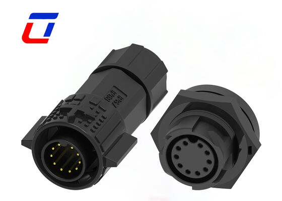 300V Circular Push Pull Υποδοχές 10 Pin M19 Αδιάβροχη υποδοχή για εξωτερικές οθόνες LED