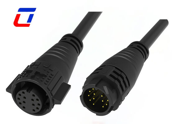PA66 M19 14 ακίδων IP67 αδιάβροχη σύνδεση 300V δεδομένων αρσενικό σε θηλυκό