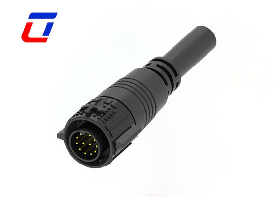 ODM 12 Pin 300V σύνδεσμοι καλωδίων γρήγορης αποσύνδεσης M19 Κουρδένιο Χρυσόχρωμα Σύνδεσμο Σημάτων
