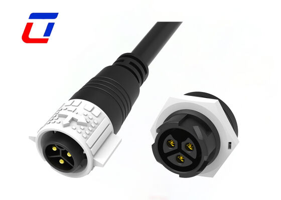PA66 3 Pin 20A Σχηματισμός καλωδίου συνδετήρα εξωτερικού M19 Αδιάβροχο συνδετήρα για τη νέα ενέργεια