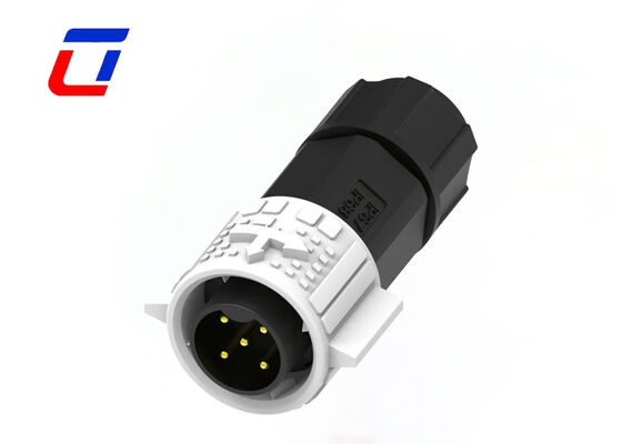 20A IP67 Αδιάβροχα ηλεκτρικά συνδετήρες γρήγορης κλειδαριότητας M19 5 πιν πλαστικό ανδρικό θηλυκό συνδετήρα