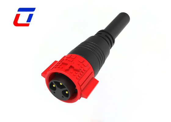 300V 3+2 Pin Cable Connectors Αδιάβροχο Κόκκινο M19 Ταχεία σύνδεση δεδομένων για φωτισμό