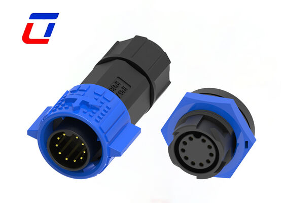 M19 10 Πιν υδατοασφαλής πίνακας Mount Connector 5A 300V Quick Lock Round Data Connector