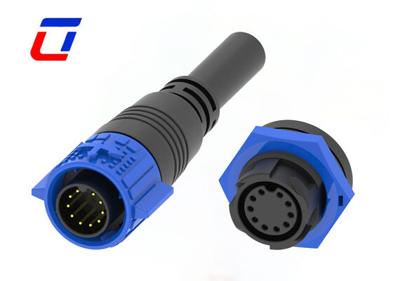 M19 10 Πιν υδατοασφαλής πίνακας Mount Connector 5A 300V Quick Lock Round Data Connector