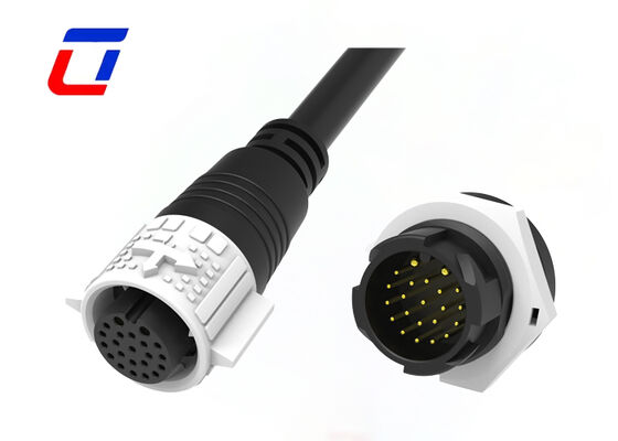 Αδιάβροχοι σύνδεσμοι IP67 M19 Quick Disconnect Wire To Board 2+20 ακίδων για τροφοδοσία και σήμα
