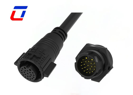 Αδιάβροχοι σύνδεσμοι IP67 M19 Quick Disconnect Wire To Board 2+20 ακίδων για τροφοδοσία και σήμα