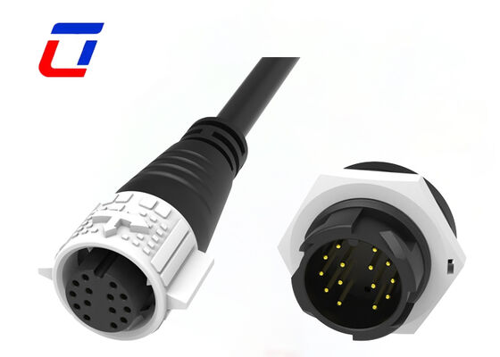 M19 14 Pin Αδιάβροχος Συνδετήρας Δεδομένων 300V ODM Γρήγορης Κλειδαριάς CE Απόκτηση Αρσενικού Θηλυκού Συνδετήρα