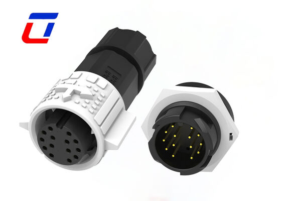 M19 14 Pin Αδιάβροχος Συνδετήρας Δεδομένων 300V ODM Γρήγορης Κλειδαριάς CE Απόκτηση Αρσενικού Θηλυκού Συνδετήρα