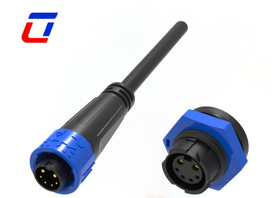 300V M16 2+4 Pin 20A Σύνδεσμοι σήματος και ρεύματος IP67 Σχηματισμένα καλώδια