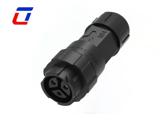 10A M16 3 Pin Power Connector Αδιάβροχο 300V Σύρμα προς σύρμα κυκλικές συνδέσεις