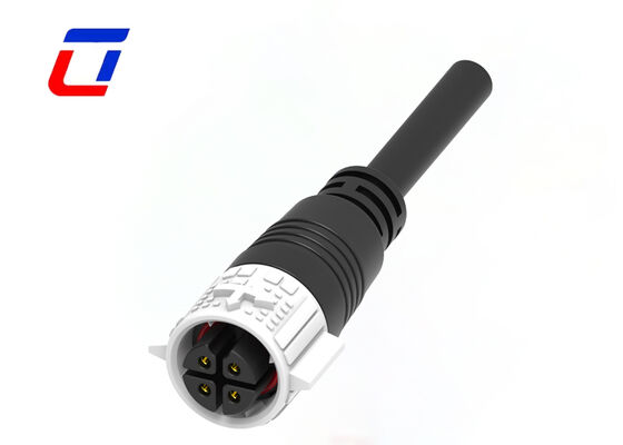 M19 15A 4 Pin DC Power Connector Plastic PA66 Waterproof Wire To Board Quick Connector