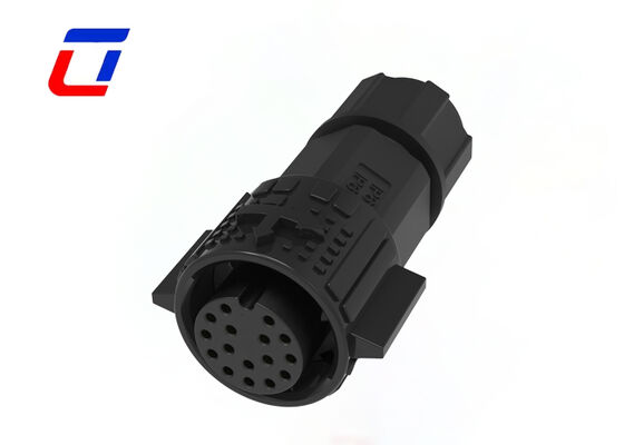 M19 300V Waterproof Circular Data Connector IP67 16 Pin PA66 For Communications Equipment