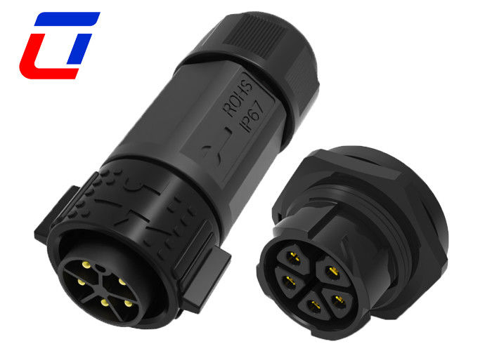 Αδιάβροχο 5pin αρσενικό θηλυκό σύνδεσμο IP67 30A σύνδεσμοι υψηλού ρεύματος