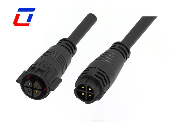 300V 15A IP67 Αδιάβροχο M19 4 Pin Άντρας προς θηλυκό εξωτερικό σύνδεσμο ρεύματος