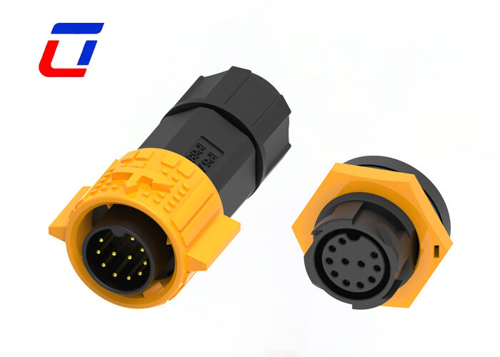 M19 11Pin IP67 Panel Mount Connector Push Pull Βιομηχανικό Βύσμα Socket Για Δεδομένα