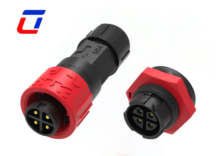 M16 Άνδρας Γυναίκα Συνδετήρας 10A 4 Πιν TUV Plug Socket Connectors για την ενέργεια