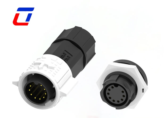 M19 9 Pin Waterproof Cord Connector Panel Mount Low Current Wire To Board Connector (Πίνακα συνδέσμου υδροσταθερού καλωδίου με χαμηλό ρεύμα)