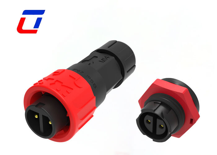 PA66 M16 300V 2 Pin Male Female Connector 10A Wire To Board Connector Types