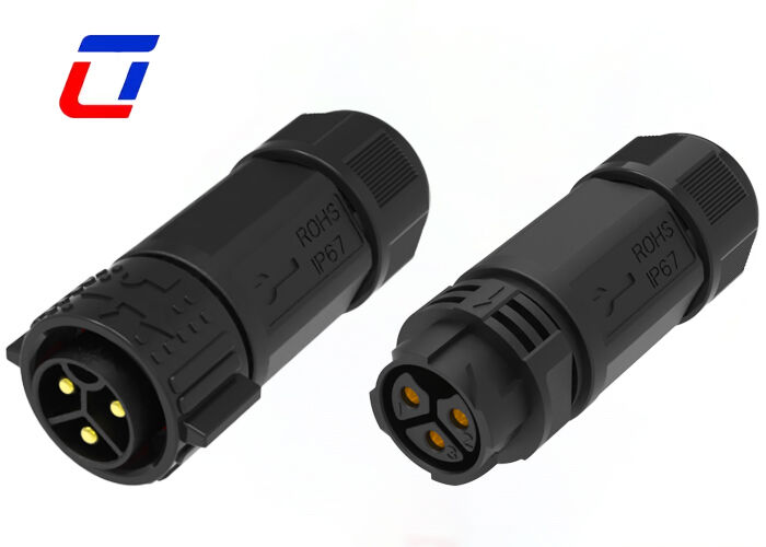 M25 3 Pin 50A Σύνδεσμος από άνδρα σε γυναίκα IP67 Αδιάβροχοι ηλεκτρικοί σύνδεσμοι 600V