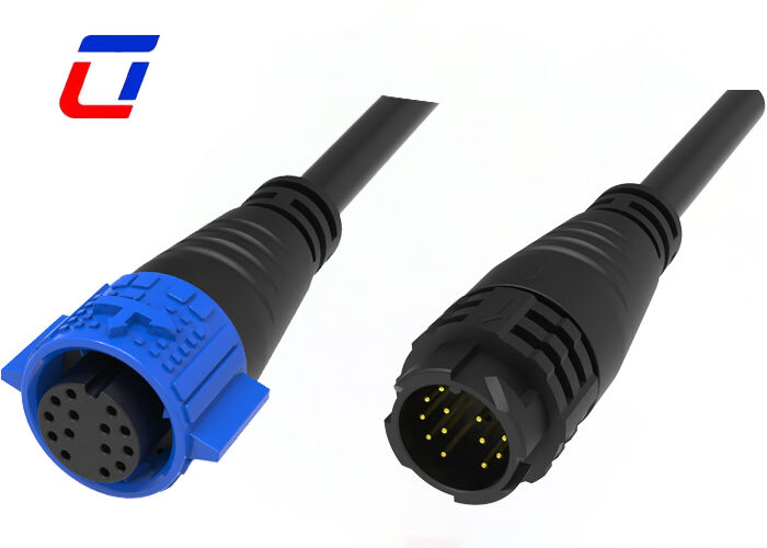 M19 300V Τυλιγμένο LED Quick Connector 14 Pin Waterproof εξωτερικό καλώδιο σύνδεσης