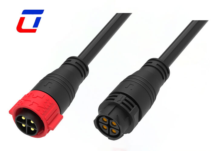 M25 4 Pin 50A Βιομηχανικός αδιάβροχος σύνδεσμος ισχύος IP67 Σχηματισμένος σύνδεσμος καλωδίου