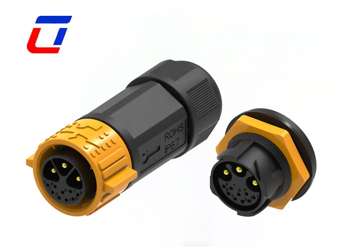 3+9 Pin M25 15+5A κυκλικό πίνακα Mount Connector Εξωτερικό Αδιάβροχο Connector εργοστάσια
